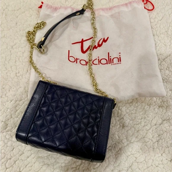 Tua Braccialini Navy Heart Crossbody Bag - Picture 2 of 4